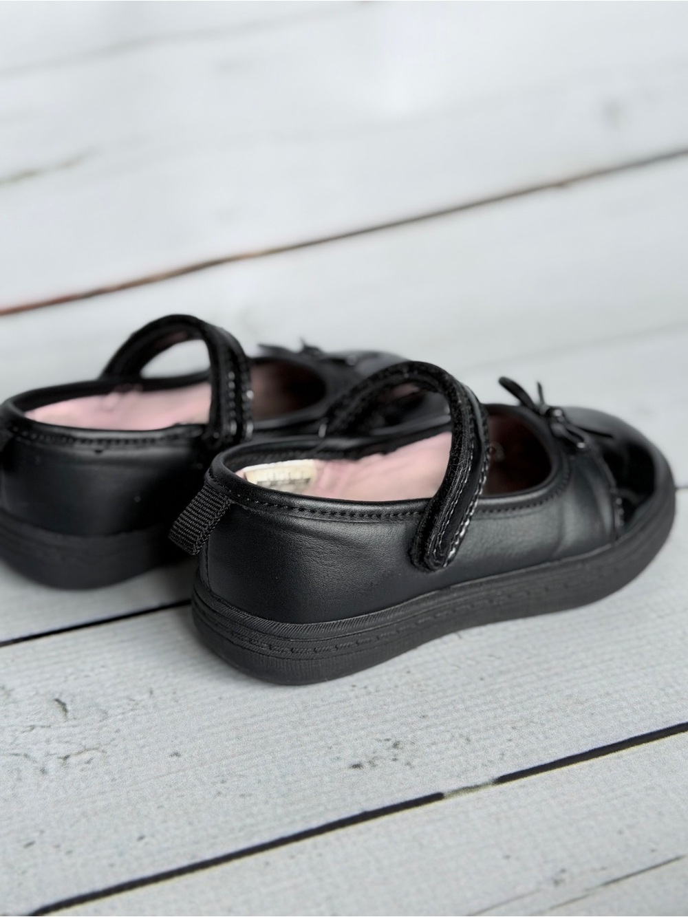 Carter's Girls Black Patent Mary Jane Shoes with Bow - Picture 5 of 11